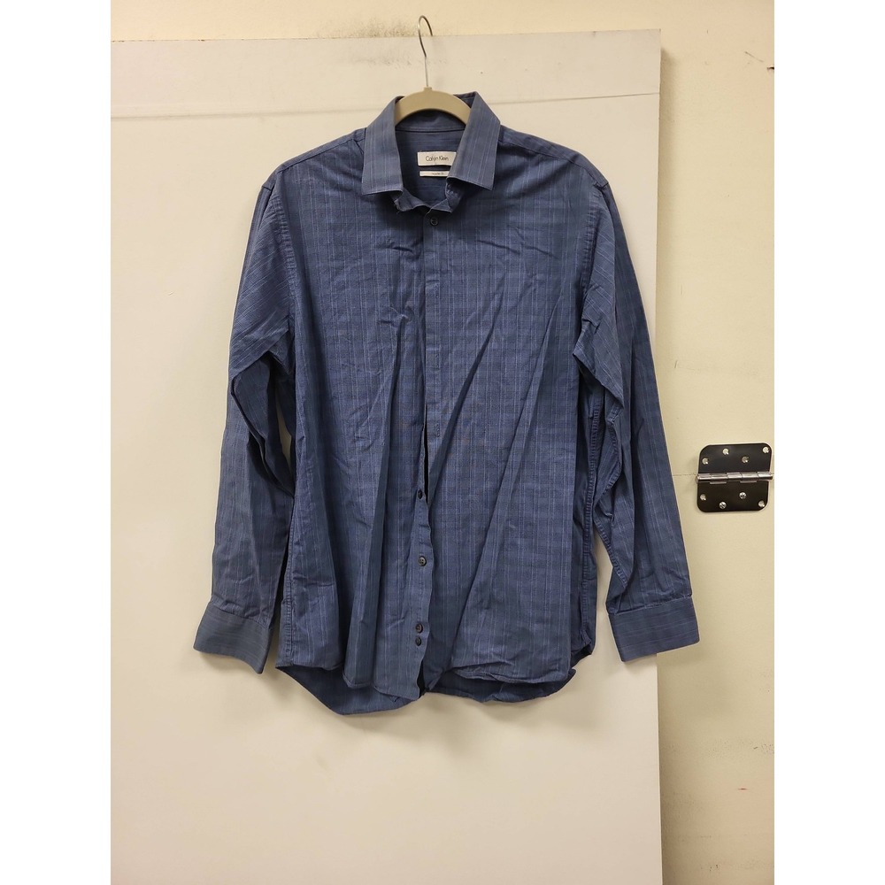 Calvin Klein Mens Shirt Regular Fit Long Sleeve 15 1/2 34/35‎ Dress Shirt